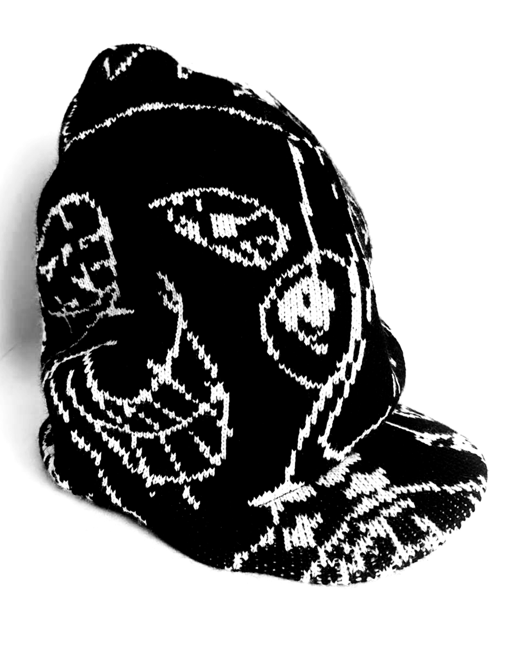 Beanie de lana con visera